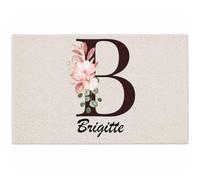Planetee Tapis Brigitte | Coton 725 g/m² 61 × 40 cm Lavable en Machine | Salle de Bain, WC ou Cuisine | Cadeau Anniversaire Noël