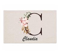 Planetee Tapis Claudia | Coton 725 g/m² 61 × 40 cm Lavable en Machine | Salle de Bain, WC ou Cuisine | Cadeau Anniversaire Noël