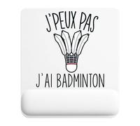 Planetee Tapis de Souris Badminton | Accessoire Bureau Ergonomique - Idéal pour Anniversaire, Collègue, Secret Santa Noël, Fête des Pères et Fête des Mères