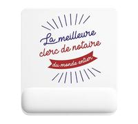 Planetee Tapis de Souris Clerc De Notaire Meilleure Monde | Accessoire Bureau Ergonomique - Idéal pour Anniversaire, Collègue, Secret Santa Noël, Fête des Pères et Fête des Mères