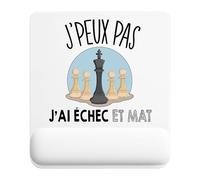 Planetee Tapis de Souris Échecs Échec Et Mat | Accessoire Bureau Ergonomique - Idéal pour Anniversaire, Collègue, Secret Santa Noël, Fête des Pères et Fête des Mères