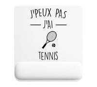 Planetee Tapis de Souris J'Peux Pas J'Ai Tennis | Accessoire Bureau Ergonomique - Idéal pour Anniversaire, Collègue, Secret Santa Noël, Fête des Pères et Fête des Mères