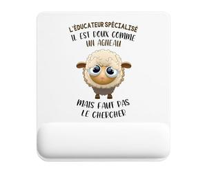 Planetee Tapis de Souris L'éducateur spécialisé Agneau | Accessoire Bureau Ergonomique - Idéal pour Anniversaire, Collègue, Secret Santa Noël, Fête des Pères et Fête des Mères