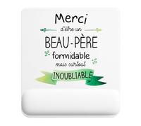 Planetee Tapis de Souris Merci Beau-Père Inoubliable | Accessoire Bureau Ergonomique - Idéal pour Anniversaire, Collègue, Secret Santa Noël, Fête des Pères et Fête des Mères