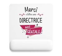 Planetee Tapis de Souris Merci Directrice Géniale | Accessoire Bureau Ergonomique - Idéal pour Anniversaire, Collègue, Secret Santa Noël, Fête des Pères et Fête des Mères