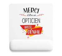 Planetee Tapis de Souris Merci Opticien Génial | Accessoire Bureau Ergonomique - Idéal pour Anniversaire, Collègue, Secret Santa Noël, Fête des Pères et Fête des Mères