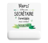 Planetee Tapis de Souris Merci Secrétaire Inoubliable Femme | Accessoire Bureau Ergonomique - Idéal pour Anniversaire, Collègue, Secret Santa Noël, Fête des Pères et Fête des Mères