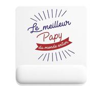 Planetee Tapis de Souris Papy Meilleur du Monde Entier | Accessoire Bureau Ergonomique - Idéal pour Anniversaire, Collègue, Secret Santa Noël, Fête des Pères et Fête des Mères