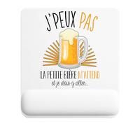 Planetee Tapis de Souris Petite Bière | Accessoire Bureau Ergonomique - Idéal pour Anniversaire, Collègue, Secret Santa Noël, Fête des Pères et Fête des Mères