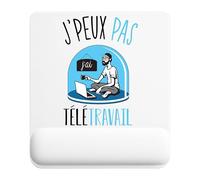 Planetee Tapis de Souris Teletravail | Accessoire Bureau Ergonomique - Idéal pour Anniversaire, Collègue, Secret Santa Noël, Fête des Pères et Fête des Mères