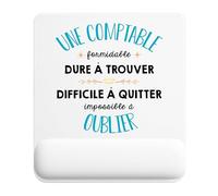 Planetee Tapis de Souris Une Comptable Formidable Blanc | Accessoire Bureau Ergonomique - Idéal pour Anniversaire, Collègue, Secret Santa Noël, Fête des Pères et Fête des Mères