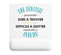 Planetee Tapis de Souris Une Dentiste Formidable Blanc | Accessoire Bureau Ergonomique - Idéal pour Anniversaire, Collègue, Secret Santa Noël, Fête des Pères et Fête des Mères