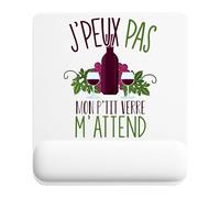 Planetee Tapis de Souris Vin Alcool Petit Verre | Accessoire Bureau Ergonomique - Idéal pour Anniversaire, Collègue, Secret Santa Noël, Fête des Pères et Fête des Mères