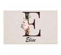 Planetee Tapis Elise | Coton 725 g/m² 61 × 40 cm Lavable en Machine | Salle de Bain, WC ou Cuisine | Cadeau Anniversaire Noël