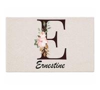 Planetee Tapis Ernestine | Coton 725 g/m² 61 × 40 cm Lavable en Machine | Salle de Bain, WC ou Cuisine | Cadeau Anniversaire Noël