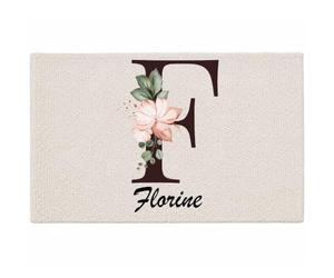 Planetee Tapis Florine | Coton 725 g/m² 61 × 40 cm Lavable en Machine | Salle de Bain, WC ou Cuisine | Cadeau Anniversaire Noël