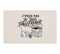 Planetee Tapis J’Peux Pas Je suis Palefrenier J'peux Pas Minimaliste | Coton 725 g/m² 61 × 40 cm Lavable en Machine | Salle de Bain, WC ou Cuisine | Cadeau Anniversaire Noël