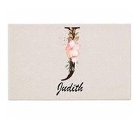 Planetee Tapis Judith | Coton 725 g/m² 61 × 40 cm Lavable en Machine | Salle de Bain, WC ou Cuisine | Cadeau Anniversaire Noël