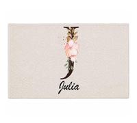 Planetee Tapis Julia | Coton 725 g/m² 61 × 40 cm Lavable en Machine | Salle de Bain, WC ou Cuisine | Cadeau Anniversaire Noël