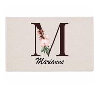 Planetee Tapis Marianne | Coton 725 g/m² 61 × 40 cm Lavable en Machine | Salle de Bain, WC ou Cuisine | Cadeau Anniversaire Noël