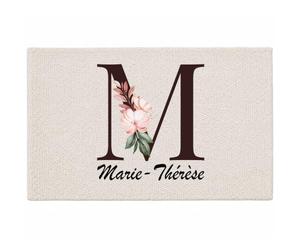 Planetee Tapis Marie-Thérèse | Coton 725 g/m² 61 × 40 cm Lavable en Machine | Salle de Bain, WC ou Cuisine | Cadeau Anniversaire Noël