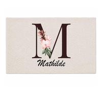 Planetee Tapis Mathilde | Coton 725 g/m² 61 × 40 cm Lavable en Machine | Salle de Bain, WC ou Cuisine | Cadeau Anniversaire Noël