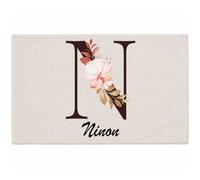 Planetee Tapis Ninon | Coton 725 g/m² 61 × 40 cm Lavable en Machine | Salle de Bain, WC ou Cuisine | Cadeau Anniversaire Noël
