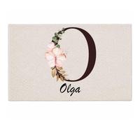Planetee Tapis Olga | Coton 725 g/m² 61 × 40 cm Lavable en Machine | Salle de Bain, WC ou Cuisine | Cadeau Anniversaire Noël