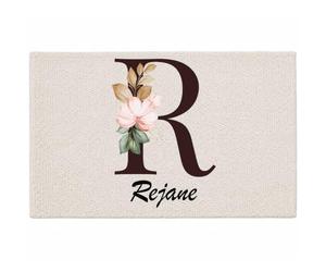 Planetee Tapis Rejane | Coton 725 g/m² 61 × 40 cm Lavable en Machine | Salle de Bain, WC ou Cuisine | Cadeau Anniversaire Noël
