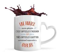 Planetee Tasse anse Coeur Annick | Mug avec anse en forme de Coeur | Idée Cadeau Prénom Surnom Nom de Famille Humour Collègue Travail Anniversaire Noël
