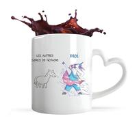 Planetee Tasse anse Coeur Clercs de Notaire Les Autres vs Moi | Mug avec anse en forme de Coeur | Idée Cadeau Humour Métier Départ Retraite Collègue Travail Anniversaire Noël