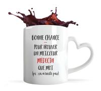 Planetee Tasse anse Coeur Médecin ça n'existe pas homme | Mug avec anse en forme de Coeur | Idée Cadeau Travail Métier Départ Retraite Collègue Anniversaire Noël