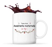 Planetee Tasse Assistante maternelle au Top Femme | Idée Cadeau Collègue Travail Retraite