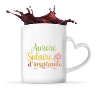 Planetee Tasse avec Poignée en Forme de Cœur Aurore Solaire Inspirante Mug