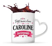 Planetee Tasse avec Poignée en Forme de Cœur Bazar Caroline incroyable Mug