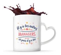Planetee Tasse avec Poignée en Forme de Cœur Managers les autres et toi Mug