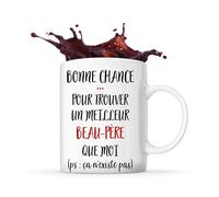 Planetee Tasse Beau-Père | Mug Cadeau Papa Famille Amis Anniversaire Noël Fête des Pères