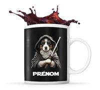 Planetee Tasse Berger Australien avec sabre laser Prénom Nom Personnalisable | Mug Café Thé Idée Cadeau Personnalisé Homme Femme Original pour propriétaire de chien