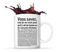 Planetee Tasse Bichette Blanche situation | Mug Café Thé Idée Cadeau Humour Collègue famille Anniversaire Noël