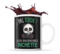 Planetee Tasse Bichette Pas touche | Mug Humour idée cadeau anniversaire collègue ami