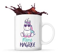 Planetee Tasse blanc Licorne Magique Mémé | Mug original pour grand-mère et arrière grand-mère idéal pour cadeau de noël et anniversaire