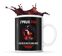 Planetee Tasse Bouvier Bernois dog Cool Lunette de soleil Prénom Nom Personnalisable | Mug Café Thé Idée Cadeau Personnalisé Homme Femme Original pour propriétaire de chien