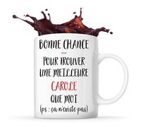 Planetee Tasse Carole ça n'existe pas | Mug Cadeau Prénom Surnom Nom de Famille Anniversaire Noël