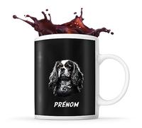 Planetee Tasse Cavalier King Charles Super Héro Prénom Nom Personnalisable - Mug Café Thé Idée Cadeau Personnalisé Homme Femme Original pour Propriétaire de Chiot
