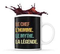 Planetee Tasse Chef Légende Vintage | Mug homme Humour idée cadeau anniversaire collègue ami