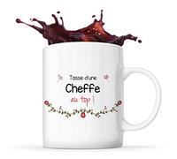 Planetee Tasse Cheffe au Top Femme | Idée Cadeau Collègue Travail Retraite