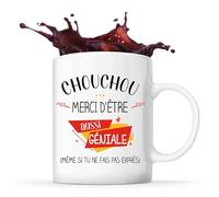 Planetee Tasse Chouchou géniale sans faire exprès | Mug Cadeau Prénom Surnom Nom de Famille Anniversaire Noël