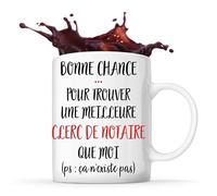 Planetee Tasse Clerc de Notaire ça n'existe pas | Mug Cadeau Travail Métier Départ Retraite Collègue Anniversaire Noël