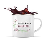 Planetee Tasse Coach d'exception Femme 360 ml | Mug Émaillé Métallique | Idée Cadeau Collègue Travail Retraite