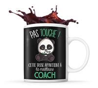 Planetee Tasse Coach Pas touche | Mug Humour idée cadeau anniversaire collègue ami